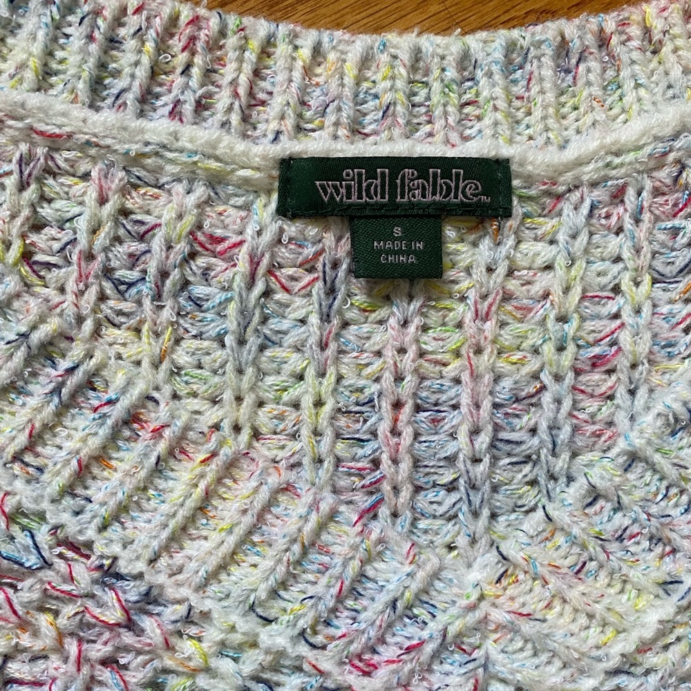 Multi Color Crop Sweater - Picture 2 of 4